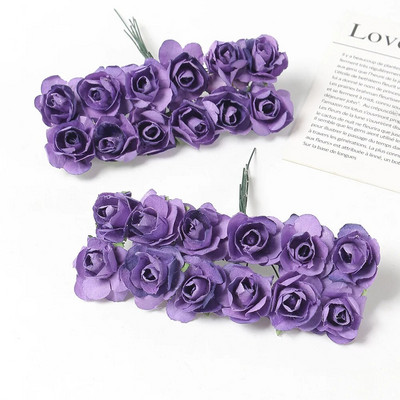 Umjetni buket ruža Papirnato lažno cvijeće Home Deco Dekoracija vjenčanja Božićna dekoracija 2023. DIY vjenčani vijenac Rukotvorine