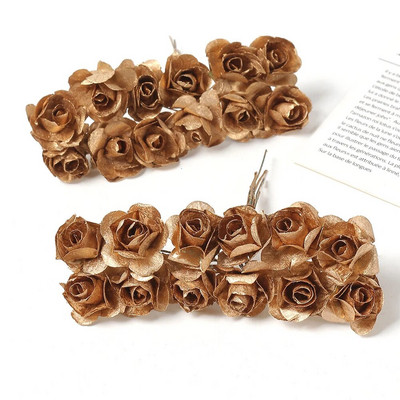 Umjetni buket ruža Papirnato lažno cvijeće Home Deco Dekoracija vjenčanja Božićna dekoracija 2023. DIY vjenčani vijenac Rukotvorine