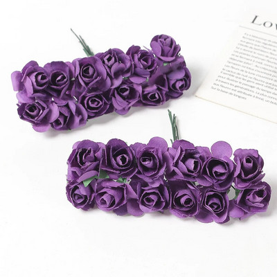 Umjetni buket ruža Papirnato lažno cvijeće Home Deco Dekoracija vjenčanja Božićna dekoracija 2023. DIY vjenčani vijenac Rukotvorine