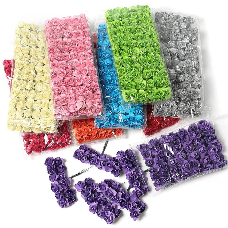 Umjetni buket ruža Papirnato lažno cvijeće Home Deco Dekoracija vjenčanja Božićna dekoracija 2023. DIY vjenčani vijenac Rukotvorine