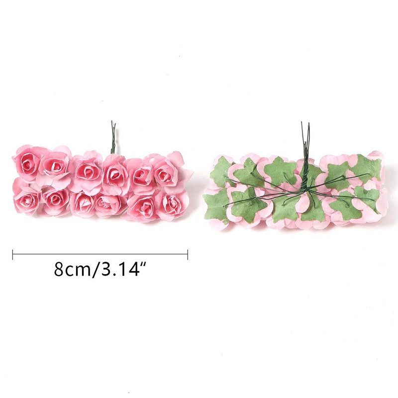 Umjetni buket ruža Papirnato lažno cvijeće Home Deco Dekoracija vjenčanja Božićna dekoracija 2023. DIY vjenčani vijenac Rukotvorine