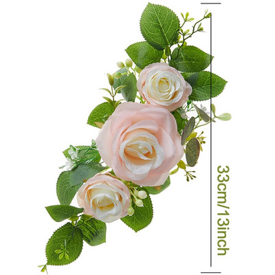 Kunstlik roosi tooli seljalill hotelli bankettide pulmapidude ürituste jaoks Toitlustus Maastikukujundus Paigutus Rekvisiidid Tahavaatepeegli sisekujundus