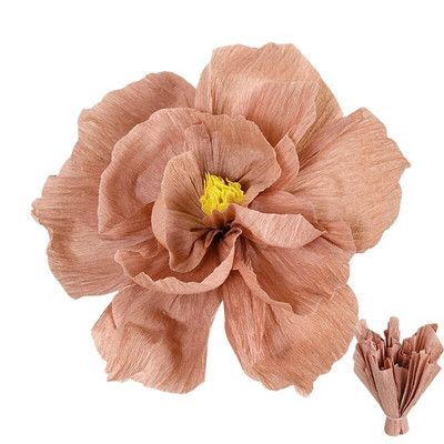 3/1kom DIY cvijet od krep papira Umjetni božur Glava ruže za dom Vjenčanje Rođendan Pozadina Zidni dekor DIY Cvjetni obrt