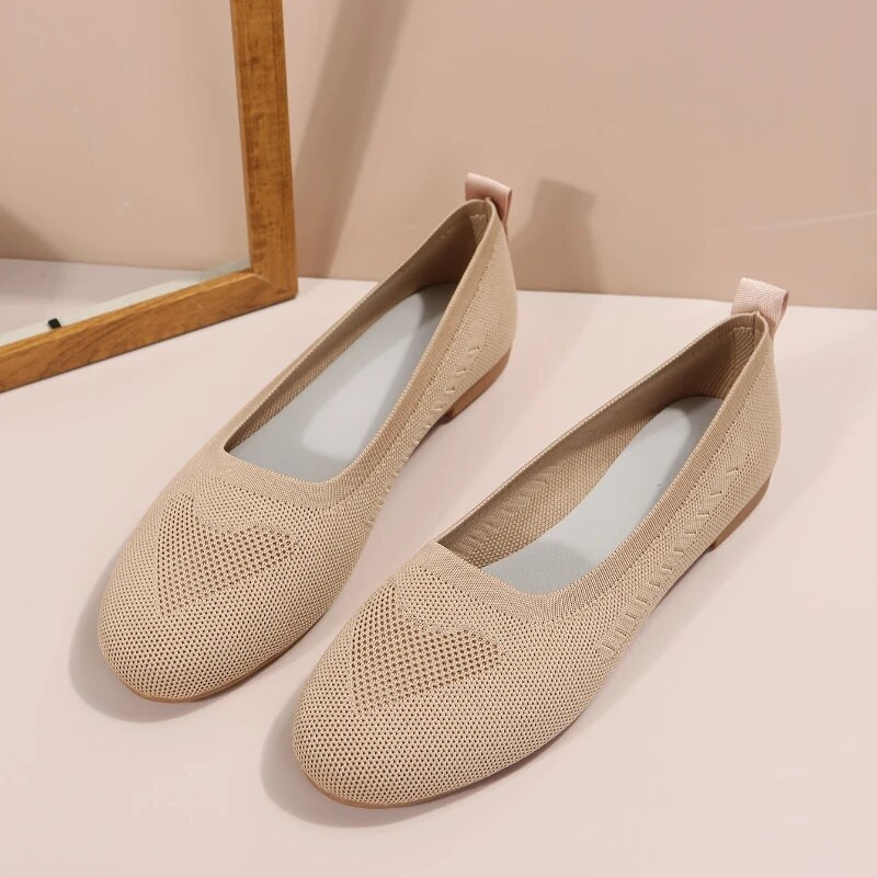 Ravne cipele Ženske modne natikače Mrežaste mokasine Prozračne rastezljive balerinke Ženske cipele sa špicastim prstima Udobne lagane cipele