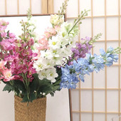 Gyönyörű jácint művirág hosszú ágú Delphinium selyem művirág esküvői házibuli kerti dekoráció fleur artificielles