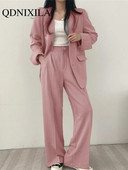 Novo u korejskom malom odijelu Žensko odijelo Hlače Blazer Femenino Ružičasto odijelo Kaput Ženski uredski set Ženska dvodijelna ženska odjeća