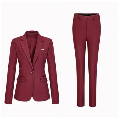 Visokokvalitetni proljetni jesenski ženski modni profesionalni kaput sakoi odijelo Korejski uredski ženski sako s hlačama Set velikih veličina5XL6XL