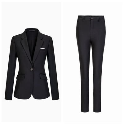 Visokokvalitetni proljetni jesenski ženski modni profesionalni kaput sakoi odijelo Korejski uredski ženski sako s hlačama Set velikih veličina5XL6XL