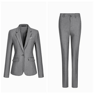 Visokokvalitetni proljetni jesenski ženski modni profesionalni kaput sakoi odijelo Korejski uredski ženski sako s hlačama Set velikih veličina5XL6XL