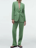 2023 Ženski kompleti proljeće ljeto 2 komada Modni jednobojni sakoi Odijelo Kaputi Hlače s jednim gumbom Ženska ležerna odjeća