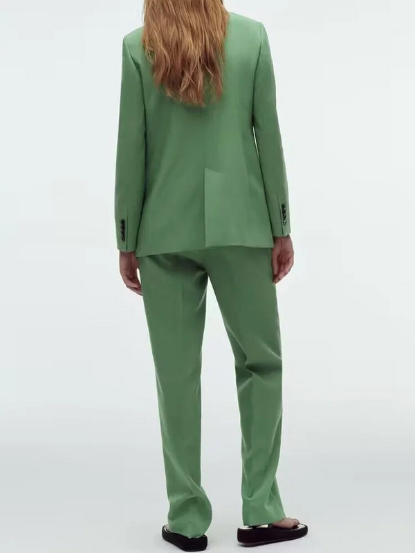 2023 Ženski kompleti proljeće ljeto 2 komada Modni jednobojni sakoi Odijelo Kaputi Hlače s jednim gumbom Ženska ležerna odjeća