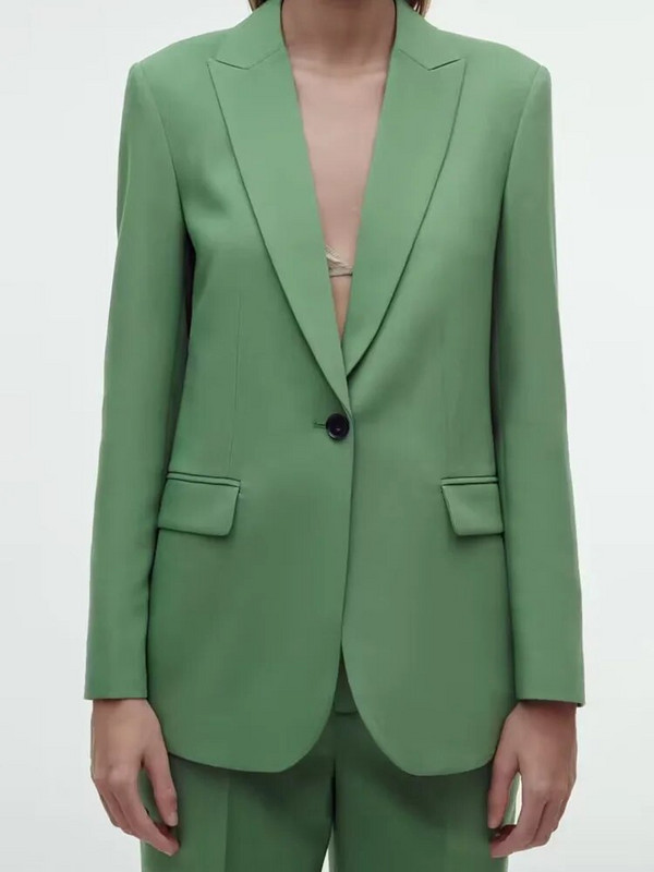 2023 Ženski kompleti proljeće ljeto 2 komada Modni jednobojni sakoi Odijelo Kaputi Hlače s jednim gumbom Ženska ležerna odjeća