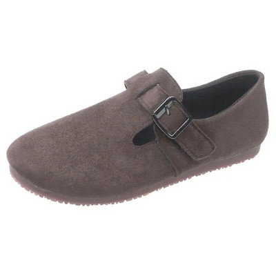 2022. gada jauni vienkrāsaini īsi zābaki ar sprādzes siksniņu Sieviešu apavi pūkaini plīša, uzvelkami plakani apavi Ziemas silti zābaciņi sieviešu sniega zābaki