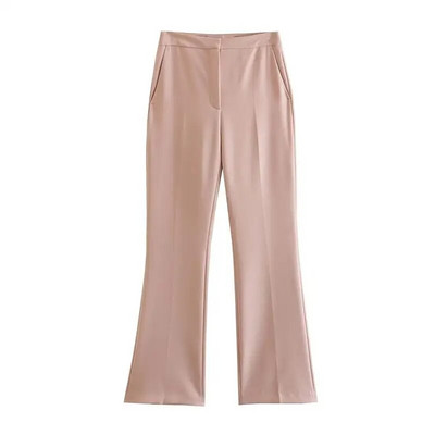 Proljeće 2023. Novi komplet hlača Modna uska odijela s V-izrezom Uredski blejzeri Žensko odijelo Ružičasto odijelo s hlačama visokog struka Ženski dvodijelni komplet