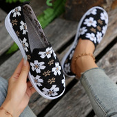 Ljetne ženske ravne cipele velike veličine Okrugla glava Uzorak mliječne krave Prozračne tenisice Udobne natikače Zapatos Para Mujeres