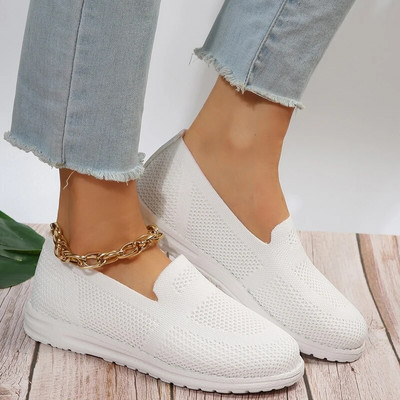 Ljetne ženske ravne cipele velike veličine Okrugla glava Uzorak mliječne krave Prozračne tenisice Udobne natikače Zapatos Para Mujeres