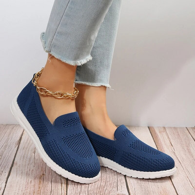 Ljetne ženske ravne cipele velike veličine Okrugla glava Uzorak mliječne krave Prozračne tenisice Udobne natikače Zapatos Para Mujeres