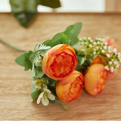 Művirágok Lila bazsarózsa Művirágok Lila Selyem Hamis Vegyes Bazsarózsa Virág Otthon Esküvői Csokrok Dekoráció