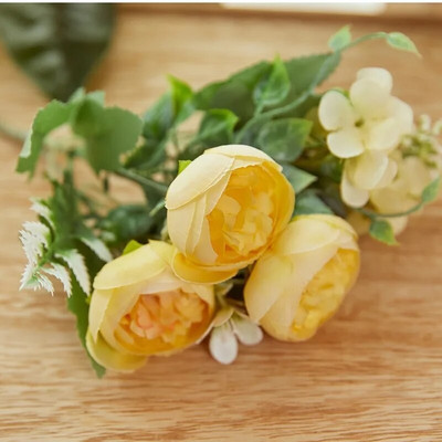 Művirágok Lila bazsarózsa Művirágok Lila Selyem Hamis Vegyes Bazsarózsa Virág Otthon Esküvői Csokrok Dekoráció