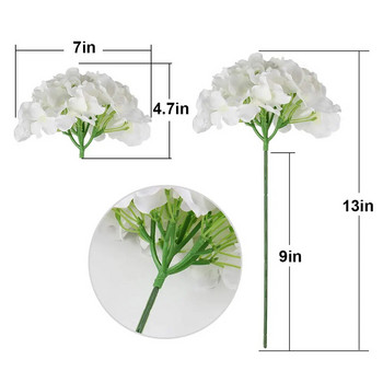 5/10 τμχ λευκό τεχνητό μεταξωτό παιωνία μεγάλα λουλούδια για το σπίτι γάμου DIY Διακόσμηση πάρτι Ψεύτικα ψεύτικα λουλούδια Ορτανσία Crafts