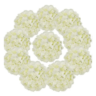 5/10 komada bijelih umjetnih svilenih božura s velikim cvjetnim glavama za svadbene kućne DIY dekoracije za zabave Lažno umjetno cvijeće Hortenzija Rukotvorine