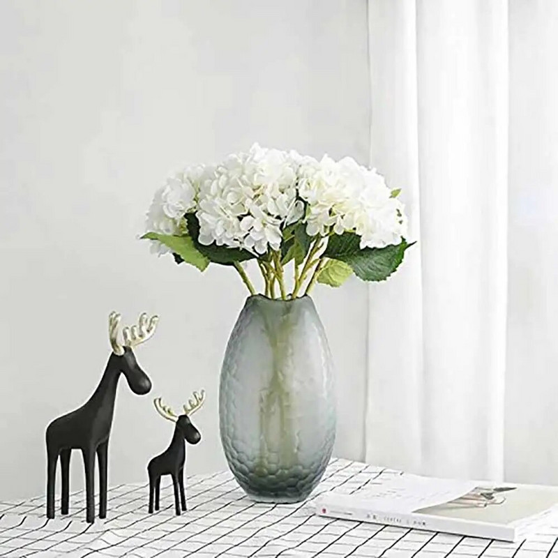 5/10 komada bijelih umjetnih svilenih božura s velikim cvjetnim glavama za svadbene kućne DIY dekoracije za zabave Lažno umjetno cvijeće Hortenzija Rukotvorine