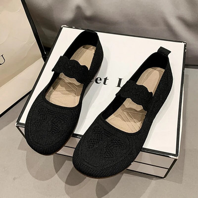 Sieviešu kedas Tīkla elpojošs zieds Ērtas mātes kurpes Mīkstas, masīvas modes sieviešu apavi Viegli vulkanizēti apavi