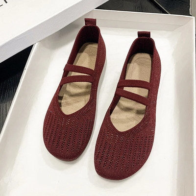 Sieviešu kedas Tīkla elpojošs zieds Ērtas mātes kurpes Mīkstas, masīvas modes sieviešu apavi Viegli vulkanizēti apavi