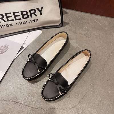 Ženske ravne baletne cipele Izrezane kožne prozračne mokasine Ženske cipele za čamac Balerinke Ženske cipele za slobodno vrijeme Zapatillas Mujer