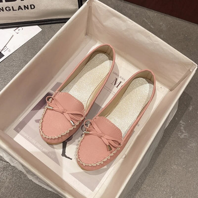 Ženske ravne baletne cipele Izrezane kožne prozračne mokasine Ženske cipele za čamac Balerinke Ženske cipele za slobodno vrijeme Zapatillas Mujer