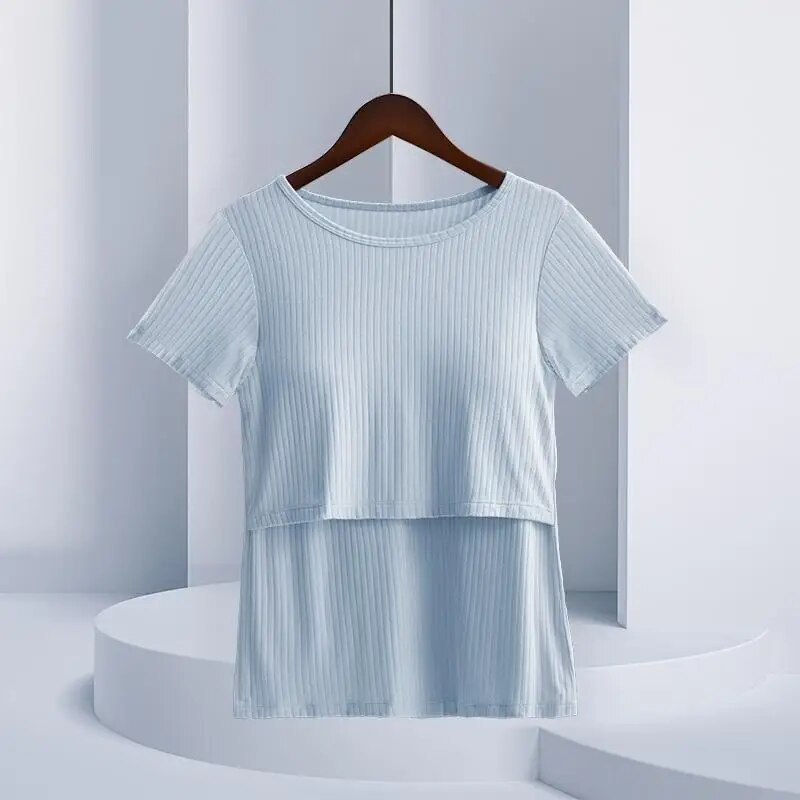 Majice za dojenje Majice kratkih rukava za dojilje Majice za trudnice Odjeća za dojenje Donji prsluci nakon poroda