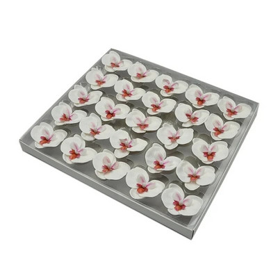 JAUNS 25Gb Ziepju ziedu galva mākslīgā tauriņa orhideja Phalaenopsis ziepju ziedu pušķis DIY dāvanu kastīte Mājas dekors roku darbs kāzas