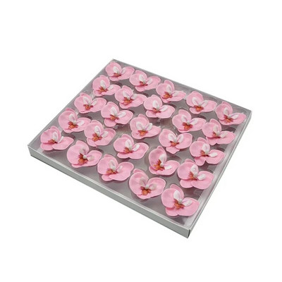 JAUNS 25Gb Ziepju ziedu galva mākslīgā tauriņa orhideja Phalaenopsis ziepju ziedu pušķis DIY dāvanu kastīte Mājas dekors roku darbs kāzas