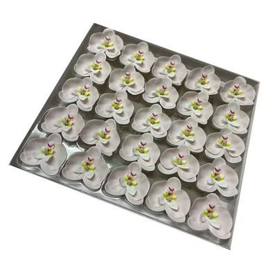 JAUNS 25Gb Ziepju ziedu galva mākslīgā tauriņa orhideja Phalaenopsis ziepju ziedu pušķis DIY dāvanu kastīte Mājas dekors roku darbs kāzas