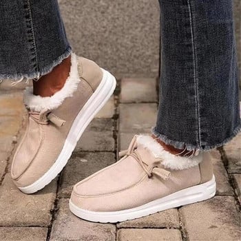 Dude Shoes Дамски Wendy Удобни равни обувки Mujer Zapatillas Зимни топли плюшени маратонки от вулканизирана кожа Мокасини Мокасини Дамски