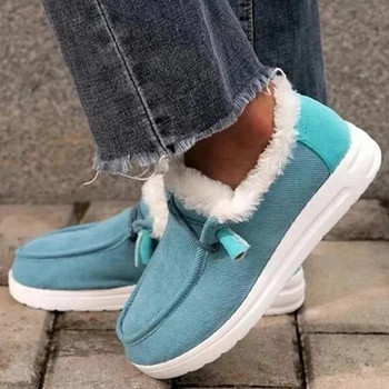 Dude Shoes Дамски Wendy Удобни равни обувки Mujer Zapatillas Зимни топли плюшени маратонки от вулканизирана кожа Мокасини Мокасини Дамски