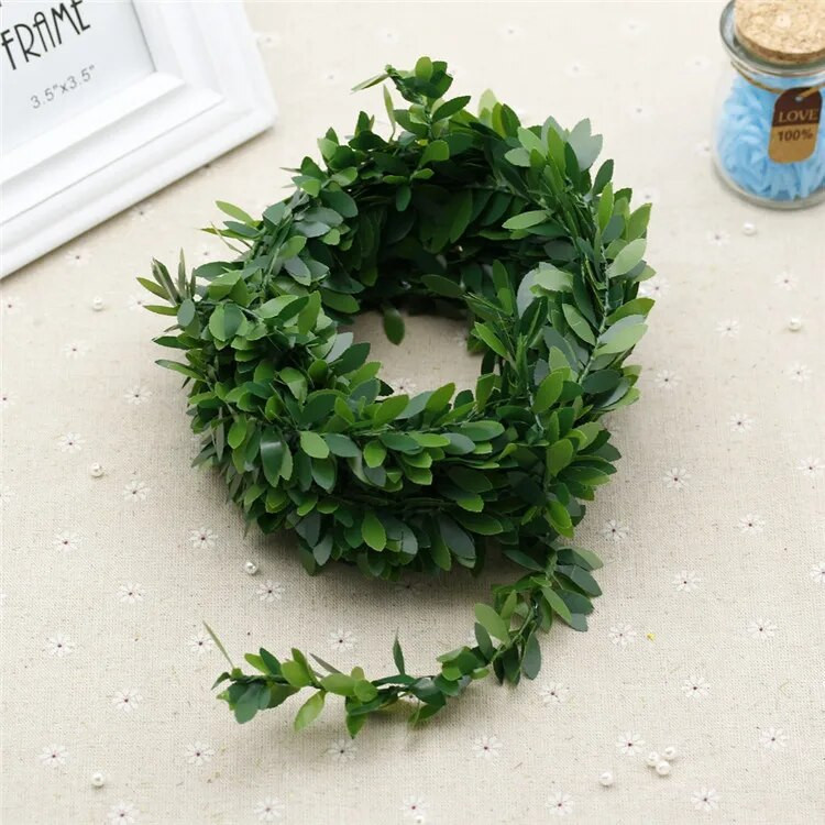 (1 meeter/partii) Kunstlik PVC Ivy Garland Lehestik Rohelised Lehed Simuleeritud viinapuu pulmapeo kaunistamise tseremoonia DIY peapaelad