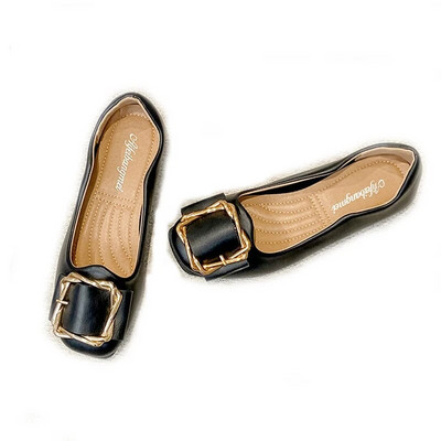 BEYARNE Eiropas stila Ērtas kvadrātveida galvas ādas apavi metāla apdarei mīksta apakša grūtniecēm plakani apavi zapatos de