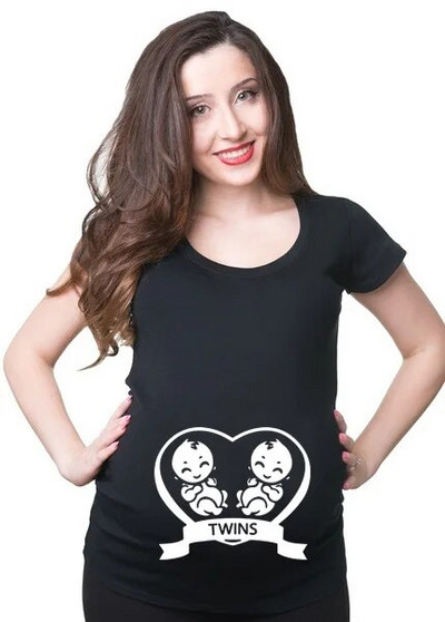 Terhes nők Kismama Ruhák Rövid ujjú Rajzfilm Print Topok Terhességi póló Szoptatási Ruhák Ropa Kismama Póló