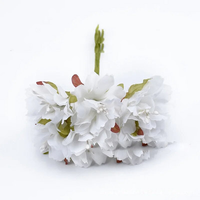 6Pcs/lot 3cm svilene krizanteme, glava umjetnog cvijeća, DIY vijenac, poklon kutija, obrt, lažni cvijet za vjenčanje, dekoracija kućne zabave