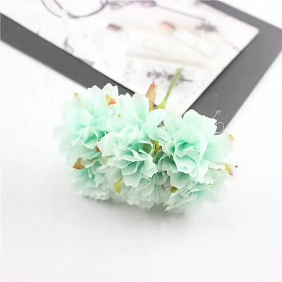 6Pcs/lot 3cm svilene krizanteme, glava umjetnog cvijeća, DIY vijenac, poklon kutija, obrt, lažni cvijet za vjenčanje, dekoracija kućne zabave