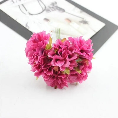 6Pcs/lot 3cm svilene krizanteme, glava umjetnog cvijeća, DIY vijenac, poklon kutija, obrt, lažni cvijet za vjenčanje, dekoracija kućne zabave
