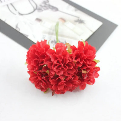 6Pcs/lot 3cm svilene krizanteme, glava umjetnog cvijeća, DIY vijenac, poklon kutija, obrt, lažni cvijet za vjenčanje, dekoracija kućne zabave