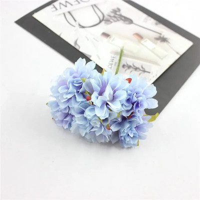 6Pcs/lot 3cm svilene krizanteme, glava umjetnog cvijeća, DIY vijenac, poklon kutija, obrt, lažni cvijet za vjenčanje, dekoracija kućne zabave