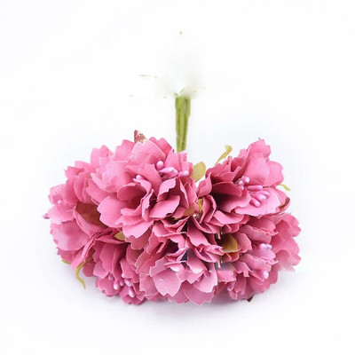 6Pcs/lot 3cm svilene krizanteme, glava umjetnog cvijeća, DIY vijenac, poklon kutija, obrt, lažni cvijet za vjenčanje, dekoracija kućne zabave