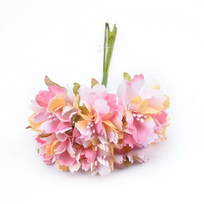 6Pcs/lot 3cm svilene krizanteme, glava umjetnog cvijeća, DIY vijenac, poklon kutija, obrt, lažni cvijet za vjenčanje, dekoracija kućne zabave