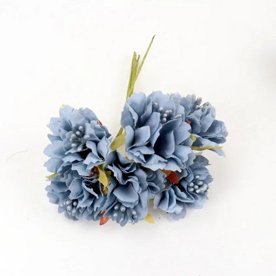 6Pcs/lot 3cm svilene krizanteme, glava umjetnog cvijeća, DIY vijenac, poklon kutija, obrt, lažni cvijet za vjenčanje, dekoracija kućne zabave