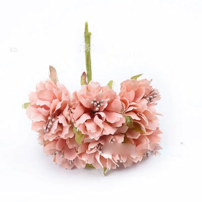 6Pcs/lot 3cm svilene krizanteme, glava umjetnog cvijeća, DIY vijenac, poklon kutija, obrt, lažni cvijet za vjenčanje, dekoracija kućne zabave