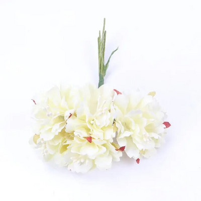 6Pcs/lot 3cm svilene krizanteme, glava umjetnog cvijeća, DIY vijenac, poklon kutija, obrt, lažni cvijet za vjenčanje, dekoracija kućne zabave