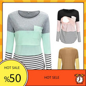 Modne majice za dojilje Majice s dugim rukavima za trudnice i dojilje Majice s dugim rukavima za trudnice Odjeća za dojilje Majice s donjim dijelom